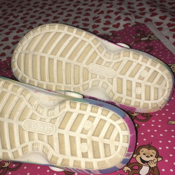 Authentic Rainbow tie-dye crocs shoes - Picture 9 of 9